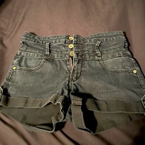 Black Refuge Jean shorts